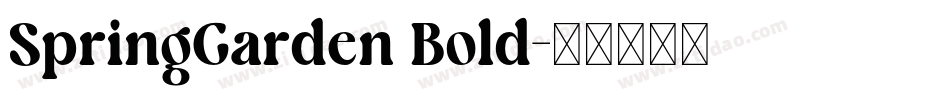 SpringGarden Bold字体转换
